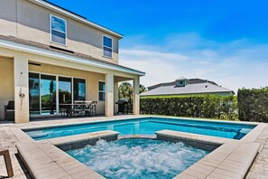 Relax after park days in your private spa and heated pool.