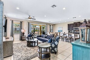 Open layout ideal for group meals, game nights, and bonding.