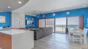 Spacious and well appointed, this 3 bedroom condo is great for beach fun!