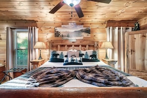 Master bedroom with King bed.