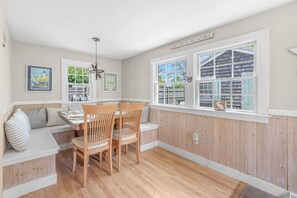 Enjoy your meals in our dining nook with plenty of seating located off the kitchen.
