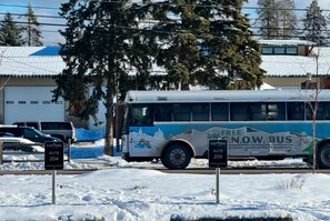 Free Snow Bus that will take you up to Whitefish Mountain just steps away from the condo!