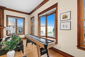 Our shuffleboard table is the perfect way to unwind and have fun.