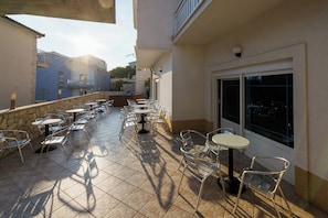 Shared outside sitting area