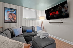 Our movie room has a 65" Smart Google TV