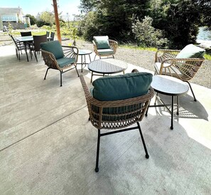 Relax on your private patio, bbq and enjoy a meal.
