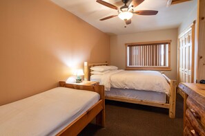 Northern Michigan themed furniture. Log queen sized and full sized beds, dresser and night stand.