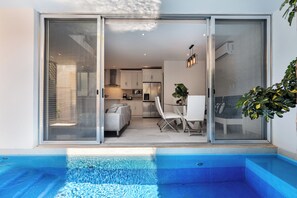 POOL- LIVING AREA - DINING AREA