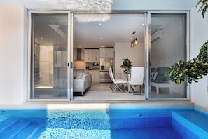 POOL- LIVING AREA - DINING AREA