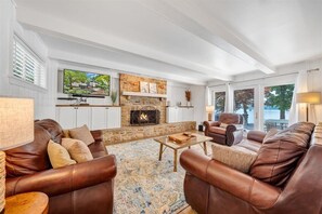 Cozy living room with great views!