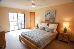 Sleeps up to 12 guests with 3 well-appointed bedrooms and multiple flexible sleeping areas including fold-out beds and king singles in shared zones.