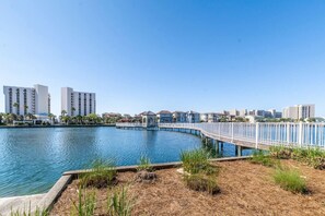 The boardwalk is easily accessible for guests' convenience.