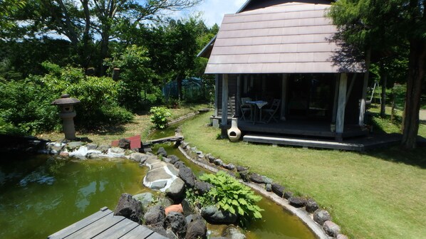 Cottage and pond