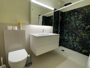 Modern bath/shower/toilet 