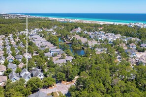 Aerial View of Watersound West Beach and Plimsoll Retreat