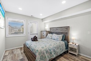 Sleep in comfort! Dresser provided to store your things!