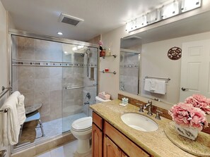 Bathroom with Single Vanity & Shower