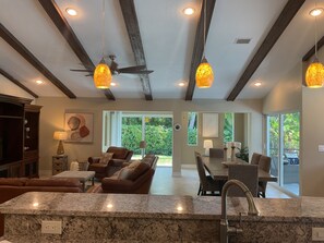 Large bright space overlooking the gardens.