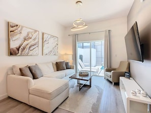 Relax in the cozy living room, perfect for unwinding after a day of adventure.