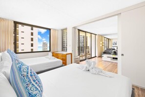 A restful escape awaits in our beautifully designed bedroom.
