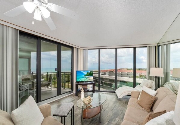 Anastasia Condos 702 Living Room with Great Ocean Views