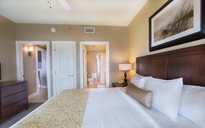 Get a peaceful night sleep in our cozy bedroom which has a King bed.