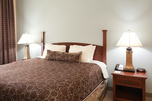 Fall asleep in our cozy bed.