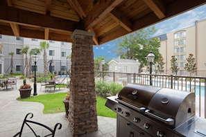 Grill up a meal in the shared BBQ area.