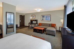 Get a peaceful night sleep in our cozy bedroom.