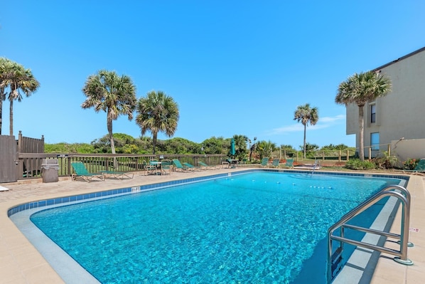 Sparkling oceanfront pool for your family to enjoy