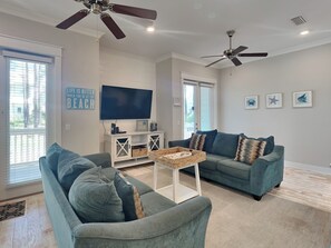 Living Area - Sleeper Sofa (Queen) and TV - First Floor
