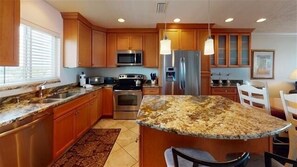 Kitchen Area - Large island with extra seating.