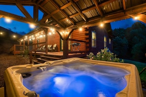 Bask in our large brand new hot tub! The perfect way to end the night.