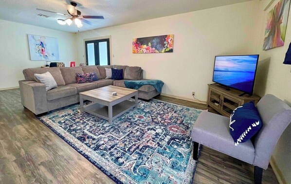 View into living area from the front door