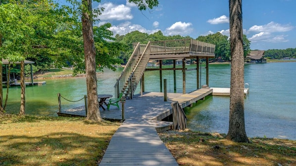 Private dock ideal for fishing, docking your boat, or simply enjoying the water.