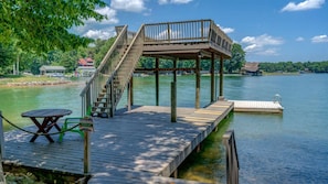 Private dock ideal for fishing, docking your boat, or simply enjoying the water.