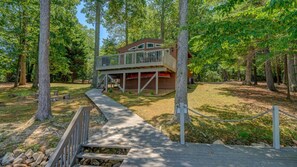 View of the Wagon Wheels cabin from the dock