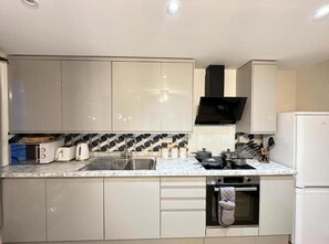 This photo represents the kitchen nside the flat 