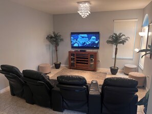 Cinema (Movie and some Popcorn) or PlayStation Gaming area to relax and enjoy.
