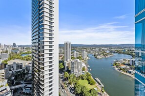 The picturesque city and river views 
