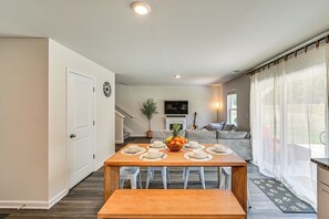 Dining Area | Dishware/Flatware Provided | Patio Access | 1st Floor