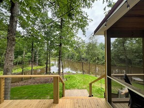 View of 3-acre pond from back deck.