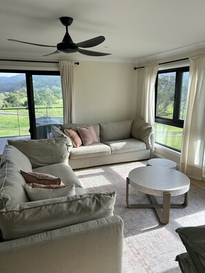 The Fig: comfy sofas big enough to share; cozy enough for quiet enjoyment