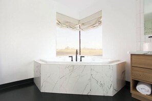 Unwind and recharge in this luxurious jacuzzi tub!
