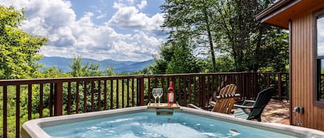 Hot tub on the deck