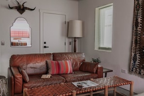 Leather so comfy, you'll be sofa king relaxed!