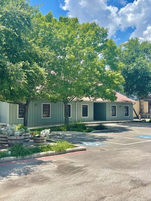 View of front of condo building.