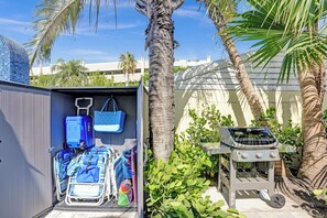 Beach Items and BBQ Grill