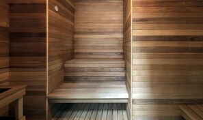 Fitness center sauna (steam room also available).