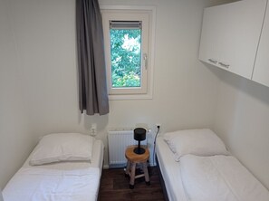 Two single boxspring beds of Holiday Home Ayla, you can put them together if you want